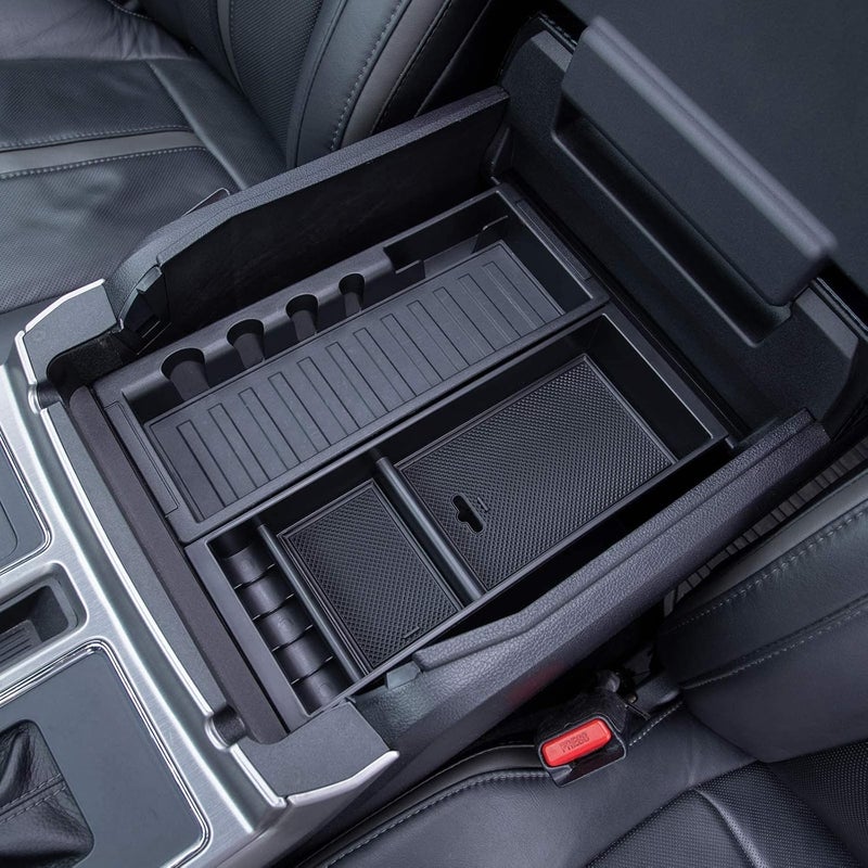 PIMCAR متوافق مع فورد 2015-2020 F150، 2017-2022 F250 F350 F450، 2018-2024 إكسبيديشن درج تنظيم مركز التحكم في التخزين (يعمل بشكل رائع مع الدرج الأصلي) - قطعة واحدة - Image 1